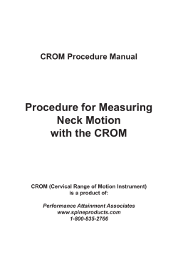 CROM Procedure Manual - spineproducts.com