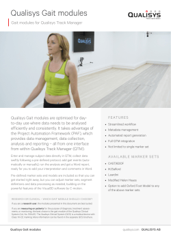 Qualisys Gait modules