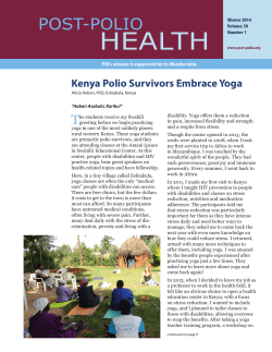 Kenya Polio Survivors Embrace Yoga - Post