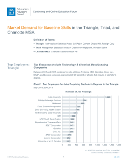 Market Demand for Baseline Skills in the Triangle, Triad, and