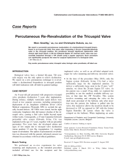 Percutaneous rerevalvulation of the tricuspid valve