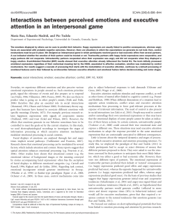 Interactions between perceived emotions and
