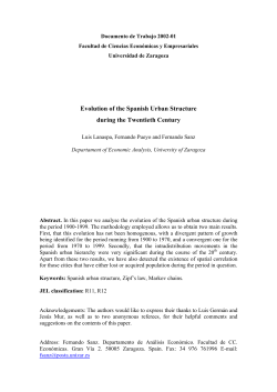 Evolution of the Spanish Urban Structure during the Twentieth Century