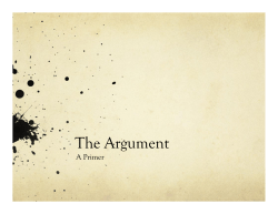 The Argument
