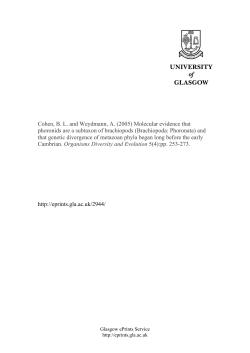 Cohen, B. L. and Weydmann, A. (2005) Molecular evidence that