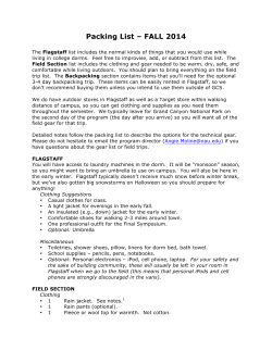 GCS2014 packing list