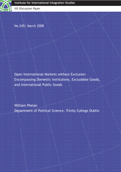 Open International Markets without Exclusion