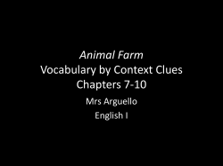 Animal Farm ch 7-10 vocab list