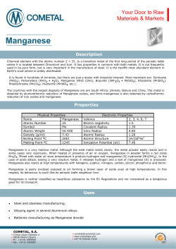 Manganese - Cometal S.A.