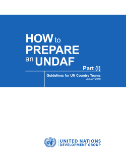 Guidelines for UN Country Teams HOWto PREPARE anUNDAF