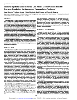 Immortal Epithelial Cells of Normal C3H Mouse