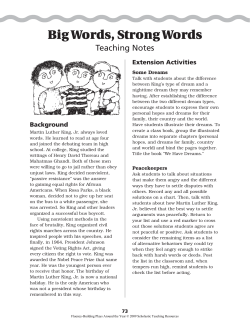 Big Words, Strong Words - Scholastic Month by Month
