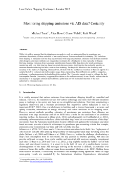 Monitoring shipping emissions via AIS data?