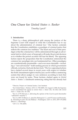 One Cheer for United States v. Booker