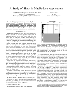 A Study of Skew in MapReduce Applications