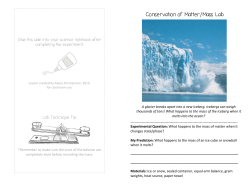 Conservation of Matter/Mass Lab