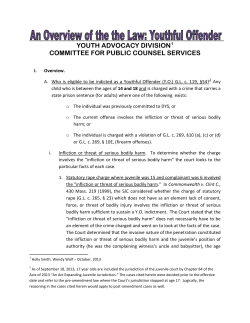 Youthful Offender - Committee for Public Counsel Services