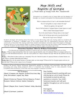 2nd Rodenroth Map Skills and Georgia Regions Newsletter