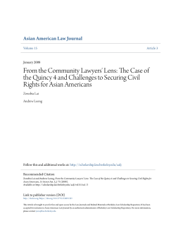 From the Community Lawyers` Lens: The Case of the Quincy 4 and