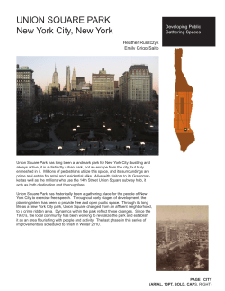 UNiON sQUArE PArK New York City, New York