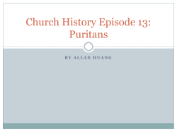 Puritans - Chinese Gospel Church Toronto English