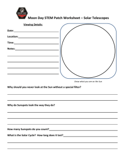 Moon Day STEM Patch Worksheet &ndash; Solar Telescopes