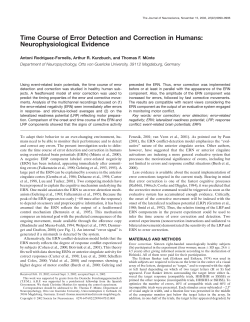 Time Course of Error Detection and Correction in Humans