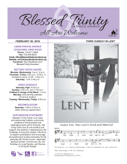 02/28/2016 - Blessed Trinity Parish