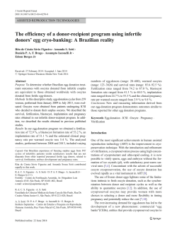 The efficiency of a donor-recipient program using infertile donors