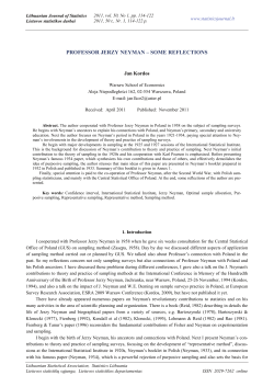 this PDF file - Lithuanian Journal of Statistics