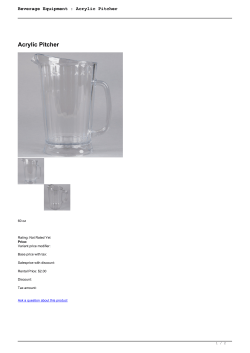 Beverage Equipment : Acrylic Pitcher