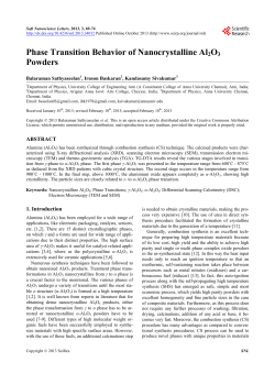 Phase Transition Behavior of Nanocrystalline Al2O3 Powders