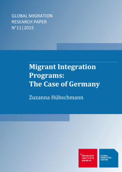 Migrant Integration Programs: The Case of Germany