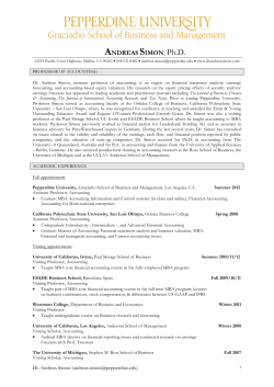 andreas simon - Pepperdine University Graziadio School of