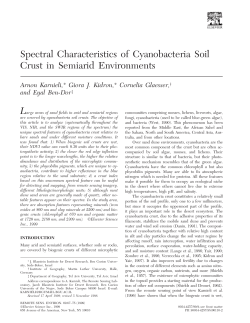 Spectral Characteristics of Cyanobacteria Soil Crust in Semiarid