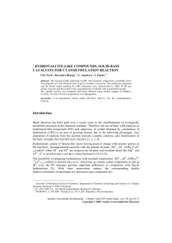 HYDROTALCITE-LIKE COMPOUNDS, SOLID