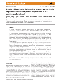 Carotenoid and melanin-based ornaments signal similar aspects of