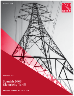 Spanish 2005 Electricity Tariff