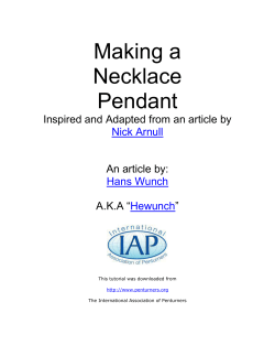 Making a Necklace Pendant - Penturners