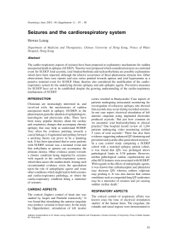 Seizures and the cardiorespiratory system