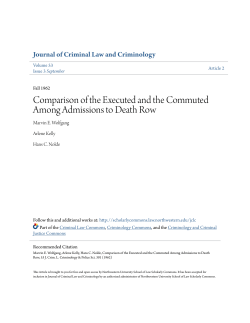 Comparison of the Executed and the Commuted Among Admissions