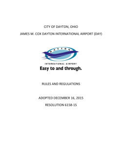 Rules and Regulations - Dayton International Airport