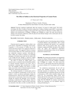 The Effect of Sulfate on the Electrical Properties of