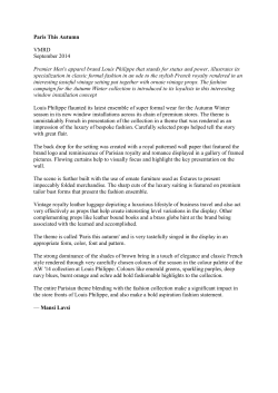 Paris This Autumn VMRD September 2014 Premier Men`s apparel