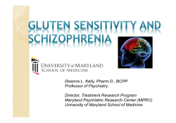Gluten Sensitivity and Schizophrenia