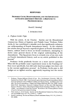 probable cause, reasonableness, and the importance of