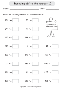 Rounding off to the nearest 10