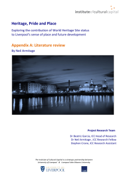 Heritage, Pride and Place Appendix A: Literature review