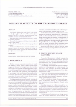 demand elasticity on the transport market