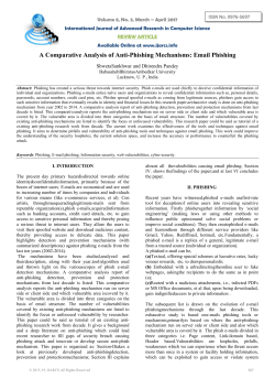 A Comparative Analysis of Anti-Phishing Mechanisms: Email Phishing